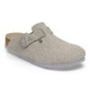 Boston Soft Footbed Suede Leather - Stone Coin