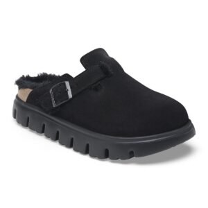 Boston Chunky Shearling Suede Leather - Black