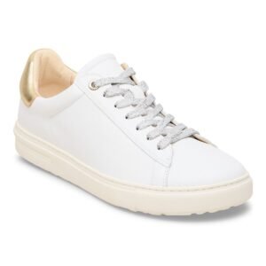 Bend Low Natural Leather - White/Metallic Rose