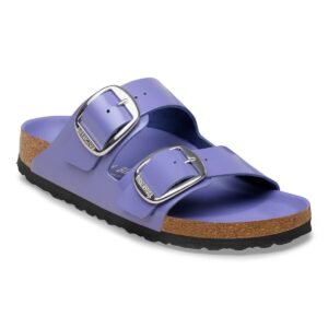 Arizona Big Buckle Natural Leather Patent - High-Shine Purple Dusk