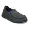 Utti Low Slip On Suede Leather - Charcoal