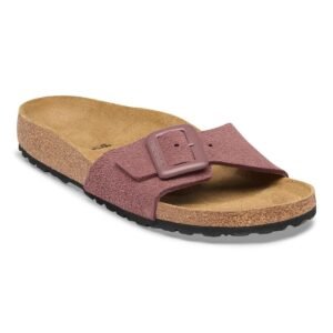Madrid Cushion Buckle Suede Leather - Pepper