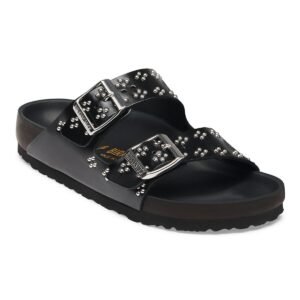 Arizona Rivet Border Small Natural Leather - Amalfi Black