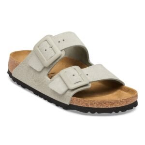 Arizona Cushion Buckle Suede Leather - Oyster